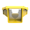 HellermannTyton GigaDuct 50mm x 50mm Conduit Support 1 x 32mm Outlet Adapter With Cover Yellow