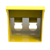 HellermannTyton GigaDuct 100mm x 100mm Conduit Support 2 x 32mm Outlet Adapter With Cover Yellow