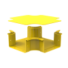 HellermannTyton GigaDuct 200mm Intersection With Cover Yellow