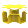 HellermannTyton GigaDuct 100mm Intersection With Cover Yellow