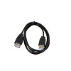 1m USB 2.0 Type A Male to Female Cable Black