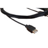 3m USB 2.0 Type A Male to Female Cable Black