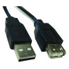 1.8m USB 2.0 Type A Male to Female Cable Black
