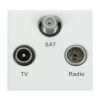 Scolmore MM430WH Click New Media White TV Radio & Satellite EURO 50x50mm Module