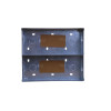 Scolmore MP525 Click 47mm Deep New Media Galvanised Back Box With Central Divider - 2 x 8 Apertures