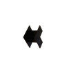 Black 25mm x 16mm Internal Angle (Each)