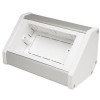 Marco Bench Trunking 2 Gang Unit Satin Anodised Aluminium / White End Caps