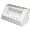 Marco Bench Trunking 2 Gang Unit Satin Anodised Aluminium / White End Caps