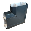 Marco Apollo 170mm x 50mm 3 Compartment Chamfered Straight Trunking Flat Angle PVC Charcoal