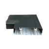 Charcoal 3 Compartment Dado -Skirting Trunking Flat Angle (Each)