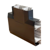 Marco Apollo 170mm x 50mm 3 Compartment Chamfered Straight Trunking Flat Tee PVC Charcoal