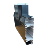 Marco Apollo 170mm x 50mm 3 Compartment Chamfered Straight Trunking Flat Tee PVC Charcoal