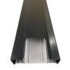 Marco Apollo 170mm x 50mm 3 Compartment Dado–Skirting Straight Trunking 3m Length PVC Charcoal