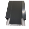 Marco Apollo 170mm x 50mm 3 Compartment Dado–Skirting Straight Trunking 3m Length PVC Charcoal