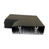 Marco Apollo 170mm x 50mm 3 Compartment Skirting Flat Angle Upward PVC Charcoal