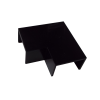Black 25mm x 16mm Flat Angle (Each)