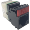 MX6-F01 | Siemon Flat MAX Cat6 Outlet Black