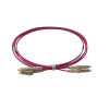 5m LC to LC Duplex OM4 Multimode Erika Violet Fibre Optic Patch Cable with 2mm Jacket