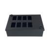 Algar  8 Way POD / GOP (Grid Outlet Position) Box60mm Deep 2 x 25mm Entry - Black Each