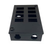 Algar  8 Way POD / GOP (Grid Outlet Position) Box60mm Deep 2 x 25mm Entry - Black Each