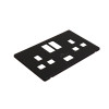 Double Gang Cover Fascia Plate for use with SIN770BK Black