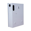 12Vdc 2 amp power supply unit in lockable hinged cabinet. LED indicators. Backup battery facility - battery not included