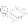 Tripp Lite SRLCNTRSPPT18 Ceiling Center Support Kit for 18 in. Cable Runway, Straight and 90-Degree - Hardware Included