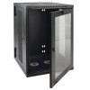 Tripp Lite SRW18USG SmartRack 18U Low-Profile Switch-Depth Wall-Mount Rack Enclosure Cabinet with Clear Acrylic Window, Hinged Back