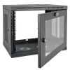 Tripp Lite SRW9UG SmartRack 9U Low-Profile Switch-Depth Wall-Mount Rack Enclosure Cabinet with Clear Acrylic Window