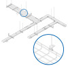 Tripp Lite SRWBUNVCLIP Ceiling Hanging Clip for Wire Mesh Cable Trays, 50 Pack