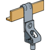 Walraven Britclips® Vertical Flange M10 Threaded Rod Hanger For Flange Thickness Between 1mm and 5mm