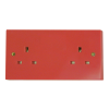Double Gang Twin 13amp Socket Outlet Red