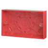 25mm Double Gang Back Box Red