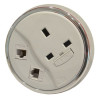 CMW Ltd | CMD Porthole In Desk Module 1 x 13A UK Power - 2 x Cat6 Data Module 80mm White