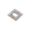 Kauden  Single Polished Chrome Bevelled Edge Plate accepts 1 EURO Module 50x25mm