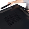 Qube 22U 600mm x 800mm Acoustic Floor Cabinet In Black with Steel Front & Steel Rear Door