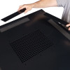 Qube 22U 600mm x 600mm Acoustic Floor Cabinet In Black with Steel Front & Steel Rear Door