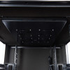 Qube 22U 600mm x 600mm Acoustic Floor Cabinet In Black with Steel Front & Steel Rear Door