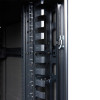 Qube 42U 600mm x 1000mm Acoustic Floor Cabinet In Black with Steel Front & Steel Rear Door