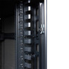 Qube 22U 600mm x 600mm Acoustic Floor Cabinet In Black with Steel Front & Steel Rear Door